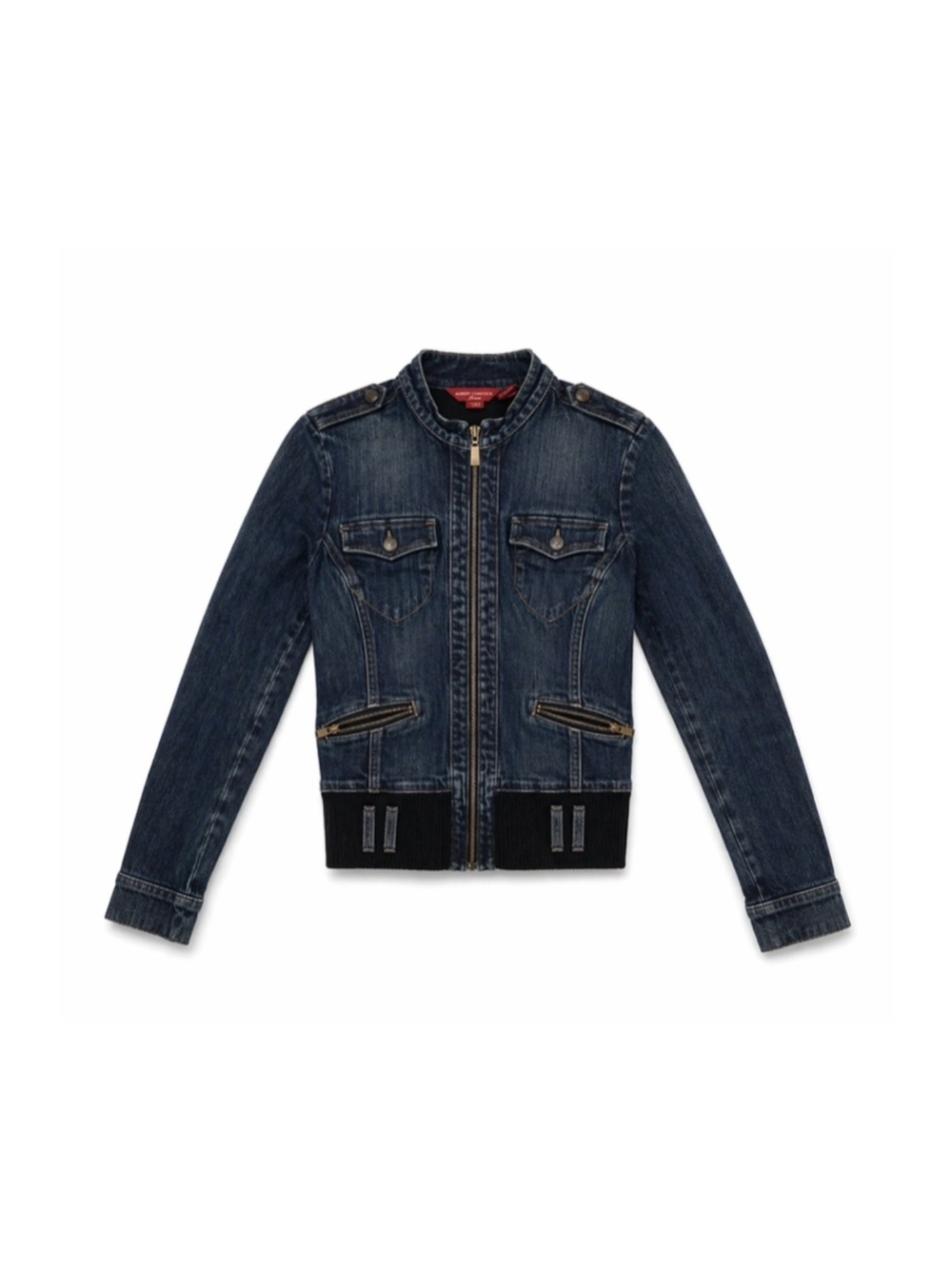 Guess Dark Blue Denim Bomber Jacket